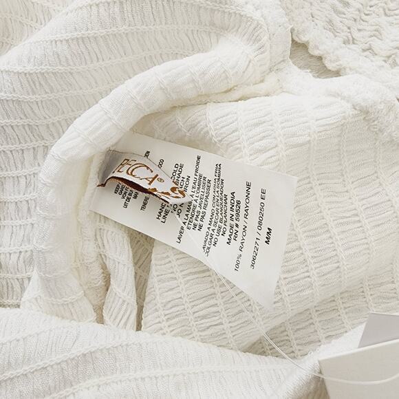 NEW Becca Swim White Ponza White Smocked One-Shoulder Swim Cover-Up Dress - Picture 10 of 11